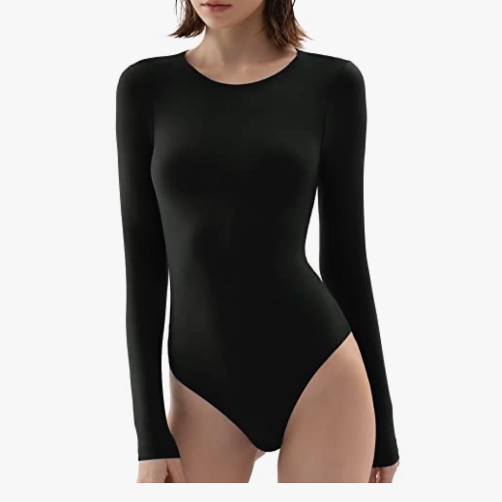 Pumiey Long Sleeve Crew Neck Bodysuit